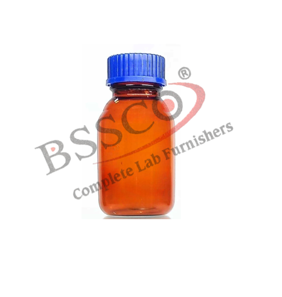 Borosilicate Reagent Bottle with Screw Cap (Amber Colour) 500 ml Pack of 2