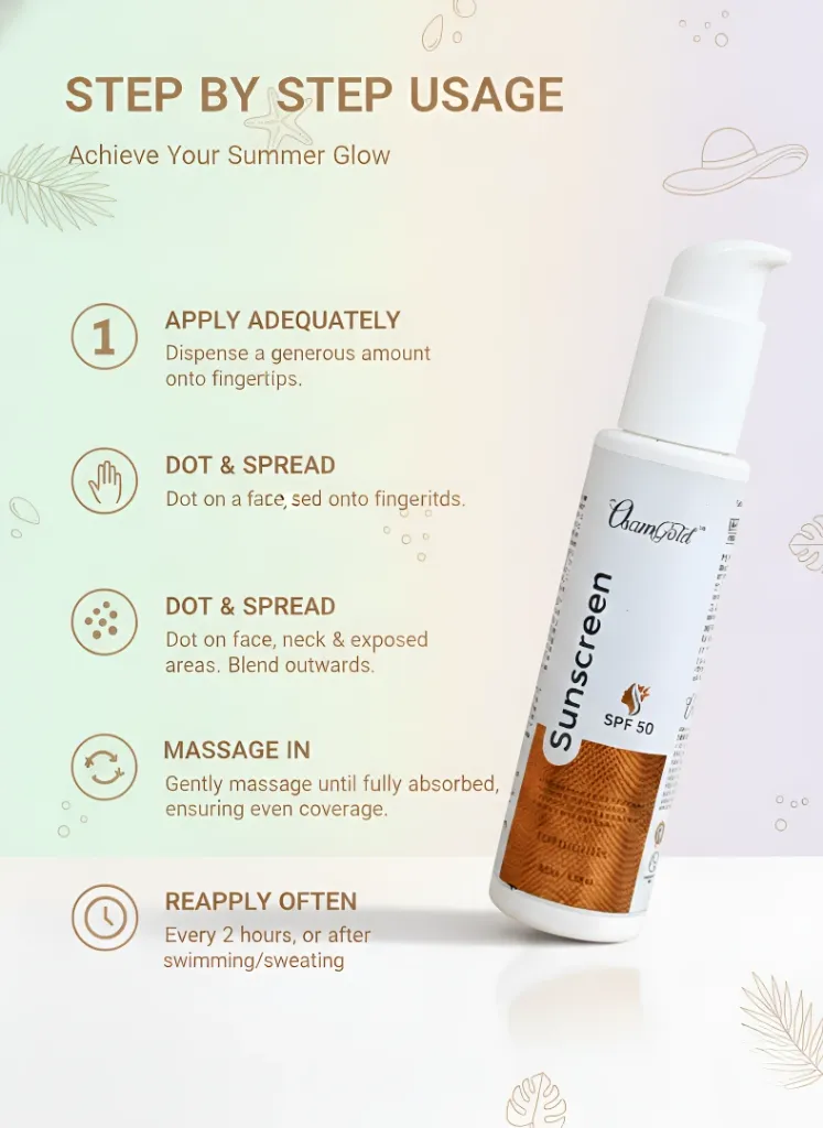 OSAMGOLD SPF 50 Waterproof Sunscreen | Sweat Resistant | Long Lasting Protection